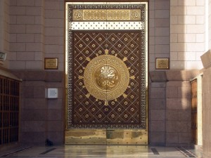 The Door of Masjid Al Nabawi in Madinah, Saudi Arabia